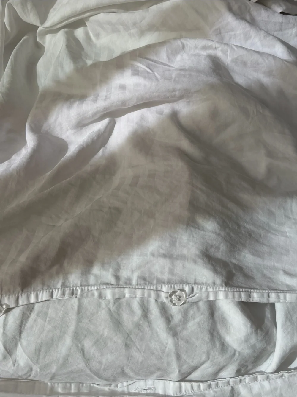White Stripe Duvet Cover and Pillowcase Set